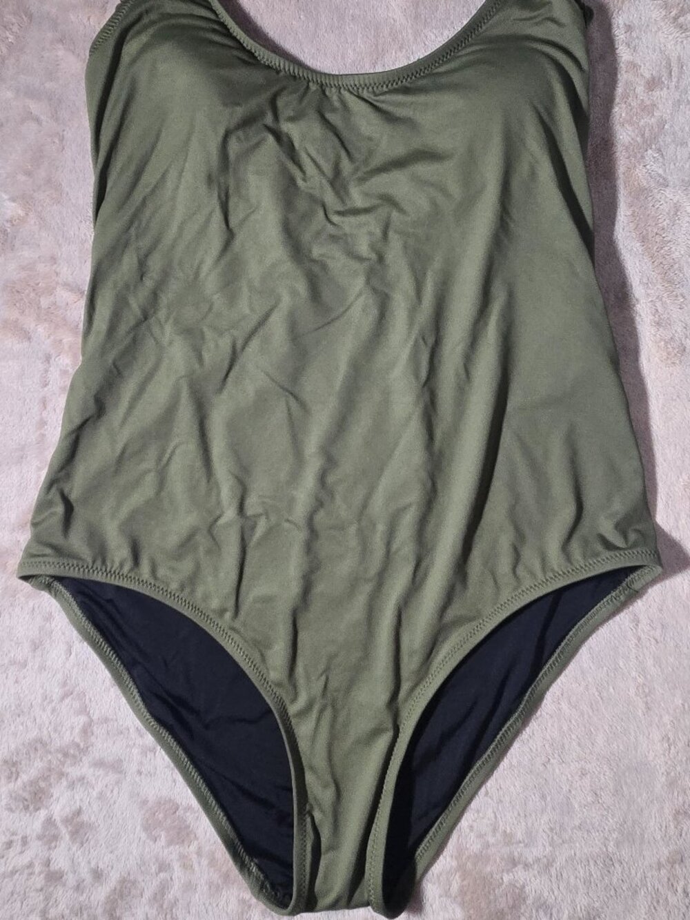 Gap Women's One-Piece Olive Green Swimsuit Control V Neck Size Small
